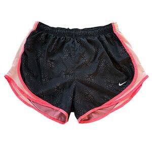 Nike Womens Large Dri Fit Tempo Lined Running Shorts Black Workout Activewear